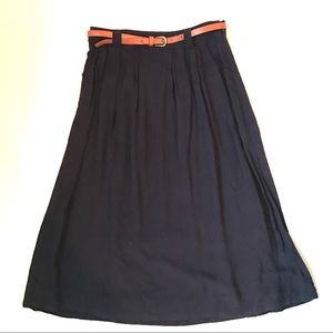 Navy Forever 21 skirt with Belt